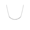 Diamond Cut Curved Bar Necklace