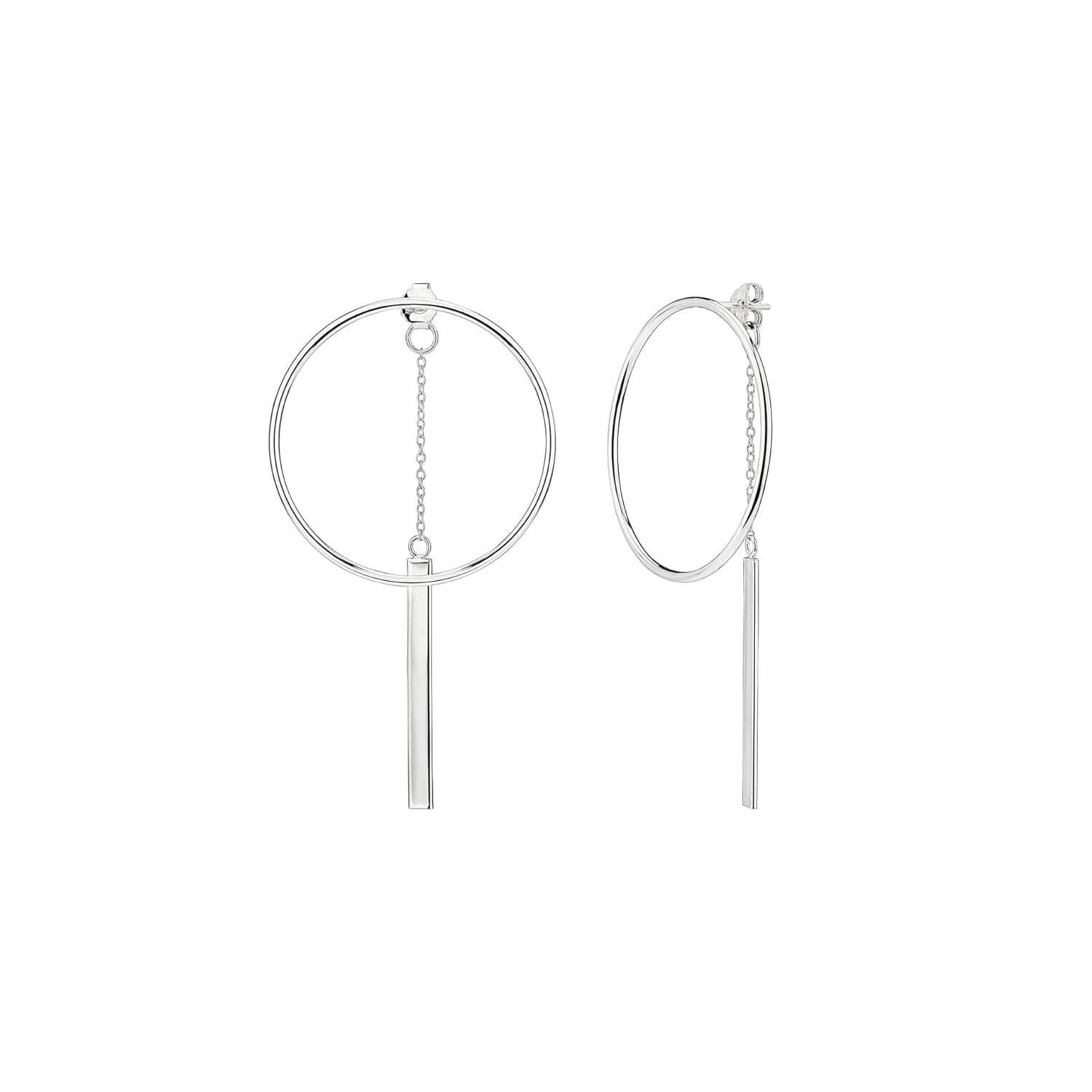 Interchangeable Circle Drop Earrings