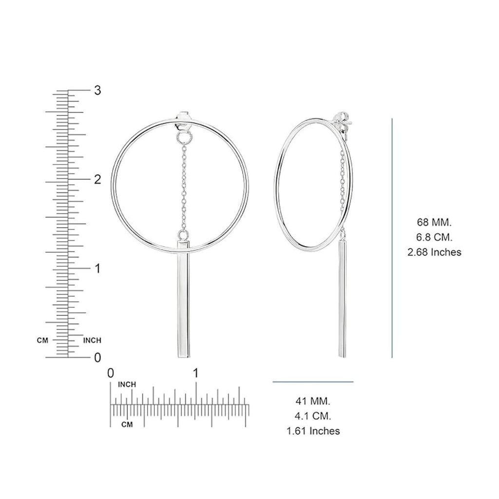 Interchangeable Circle Drop Earrings