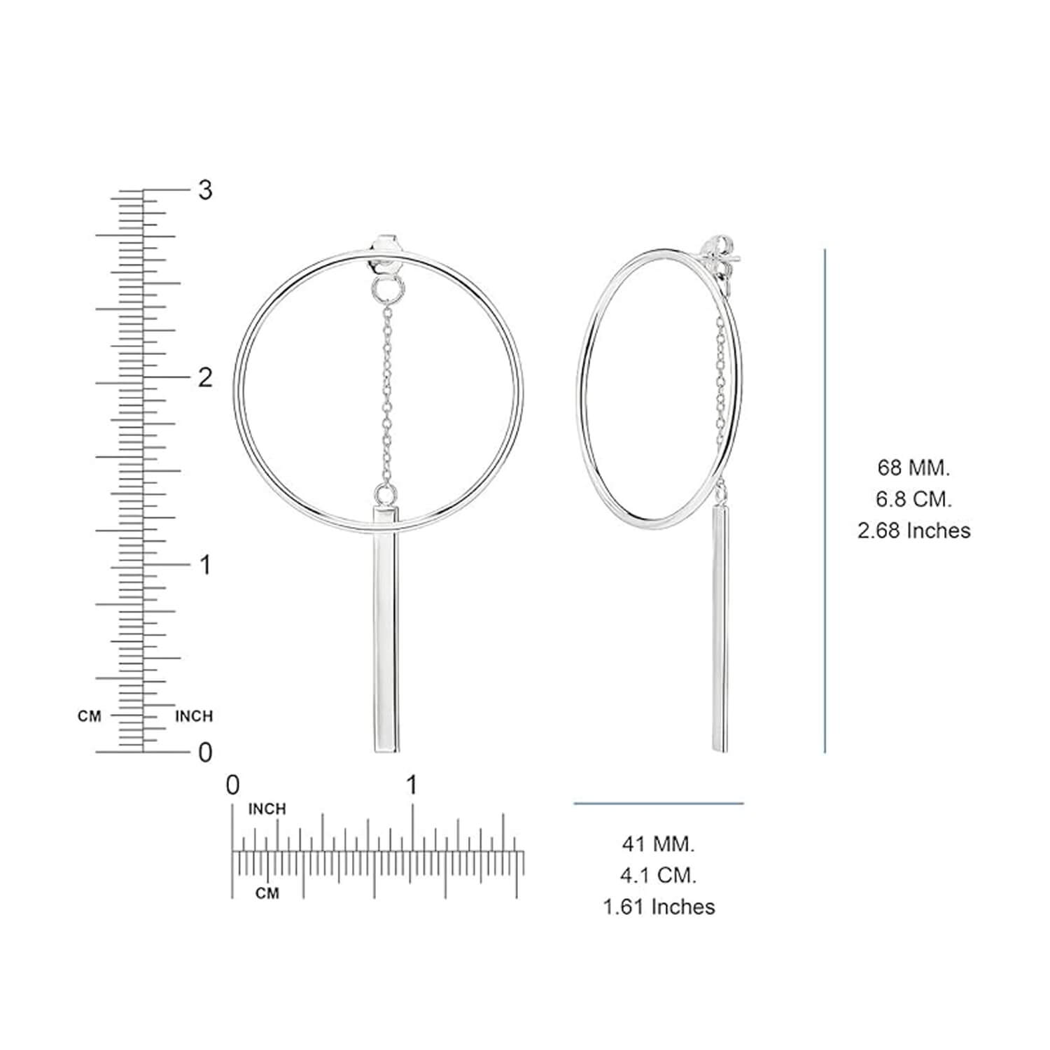 Interchangeable Circle Drop Earrings
